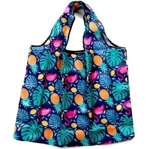 Tropical Flamingo 🦩 🍍 Print Tote